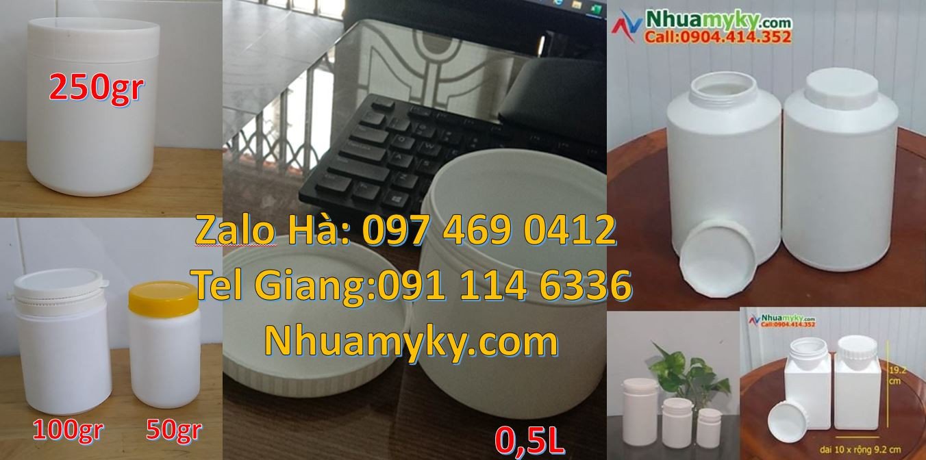 hũ nhựa 1kg đựng hánh kẹo,hũ nhựa 0.5l đựng hóa chất,hũ nhựa 2kg rẻ