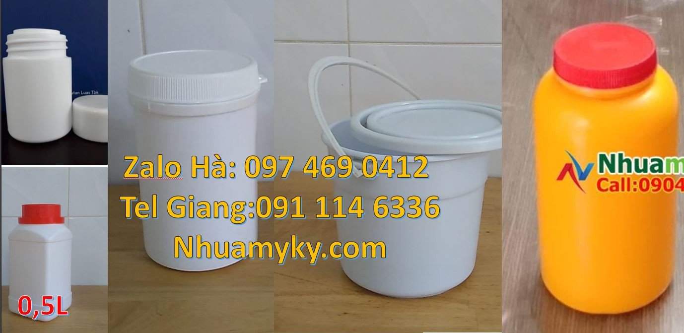 hũ nhựa 1kg đựng hánh kẹo,hũ nhựa 0.5l đựng hóa chất,hũ nhựa 2kg rẻ