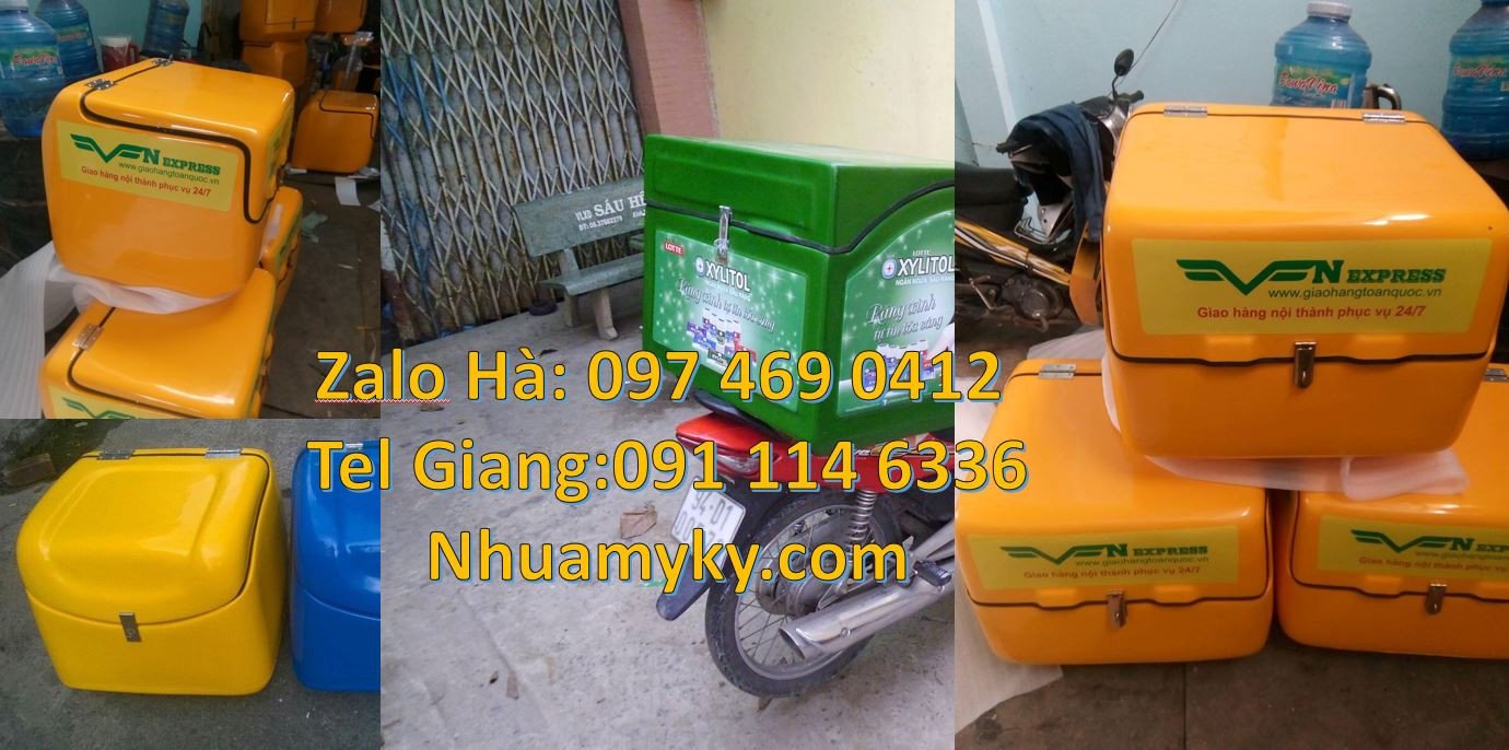 thùng giao đồ ăn, thùng ship hàng giữ nhiệt,thùng chở hàng bưu phẩm re