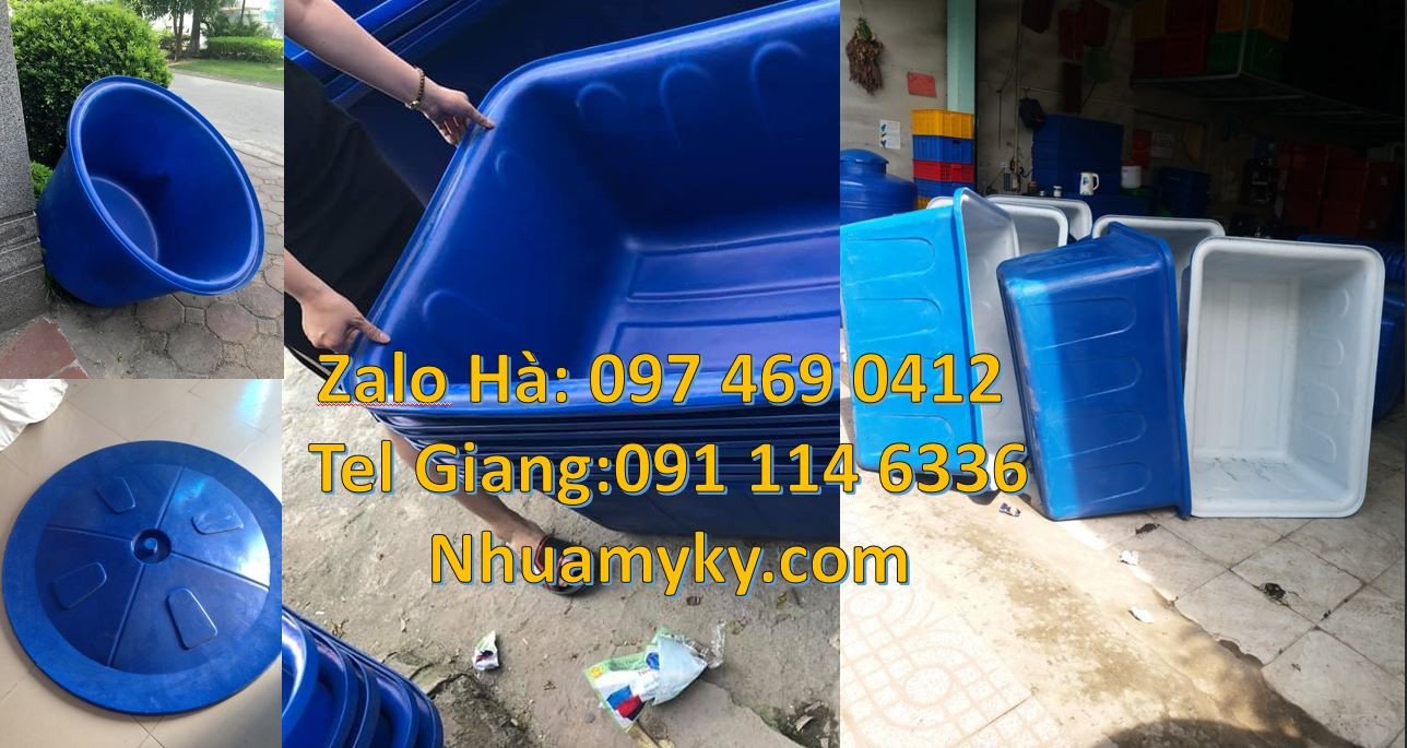 thùng nhựa tròn nuôi cá,thùng nhựa vuông trồng rau sạch,thùng nhựa lớn