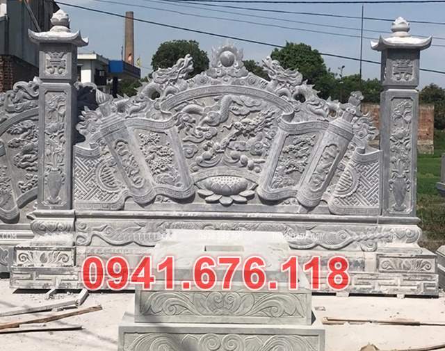 Mẫu cuốn thư đá đẹp bán tại quảng bình quảng trị Huế - bình phong đá