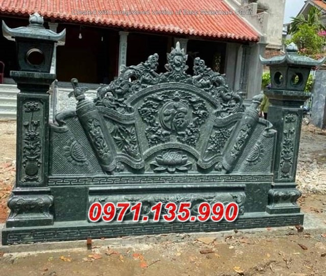 Mẫu cuốn thư đá nhà thờ họ đẹp bán tại Hà Nội - TP HCM - Bình Phong Đá
