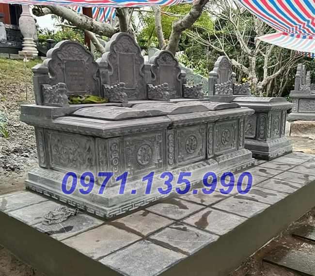 Mẫu mộ đá xanh đẹp bán tại sơn la điện biên lai châu - mộ bằng đá đẹp