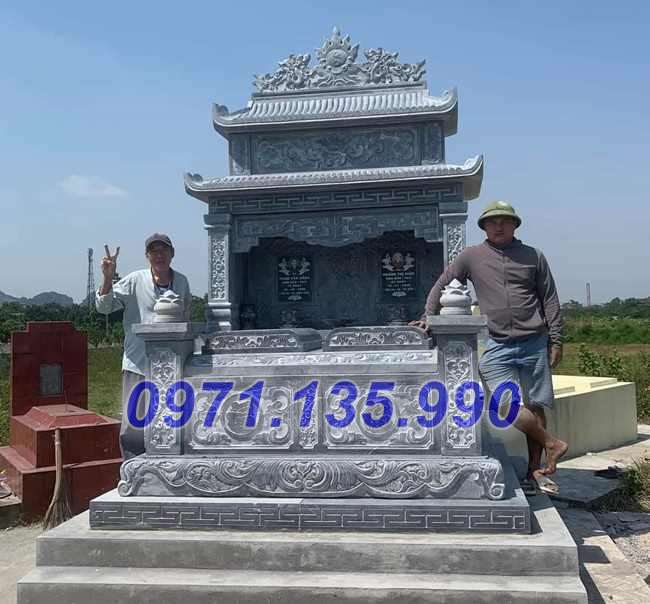 Mẫu mộ đá xanh đẹp bán tại sơn la điện biên lai châu - mộ bằng đá đẹp