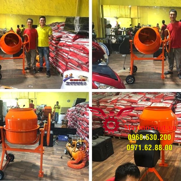 Máy trộn nguyên liệu thức ăn chăn nuôi 130l giá rẻ