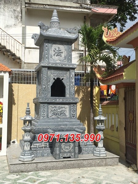 Mẫu bảo tháp đá phật giáo để tro cốt đẹp bán tại long an sóc trăng
