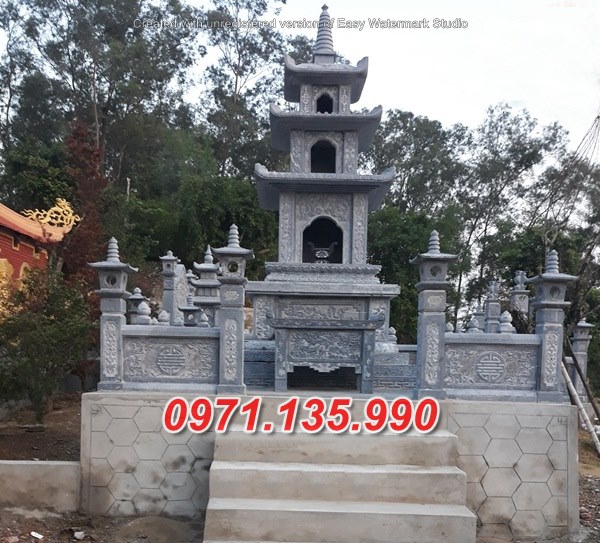 Mẫu bảo tháp đá phật giáo để tro cốt đẹp bán tại long an sóc trăng