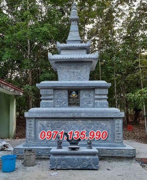 Mẫu bảo tháp đá phật giáo để tro cốt đẹp bán tại Huế Đà Nẵng