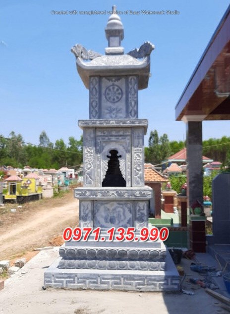 Mẫu bảo tháp đá phật giáo để tro cốt đẹp bán tại Huế Đà Nẵng