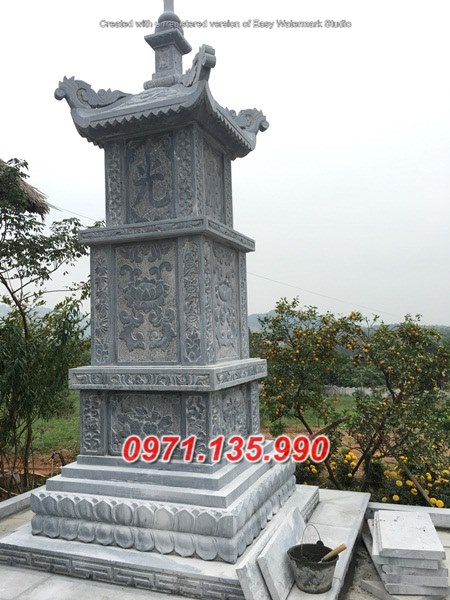 Mẫu bảo tháp đá phật giáo để tro cốt đẹp bán tại Huế Đà Nẵng