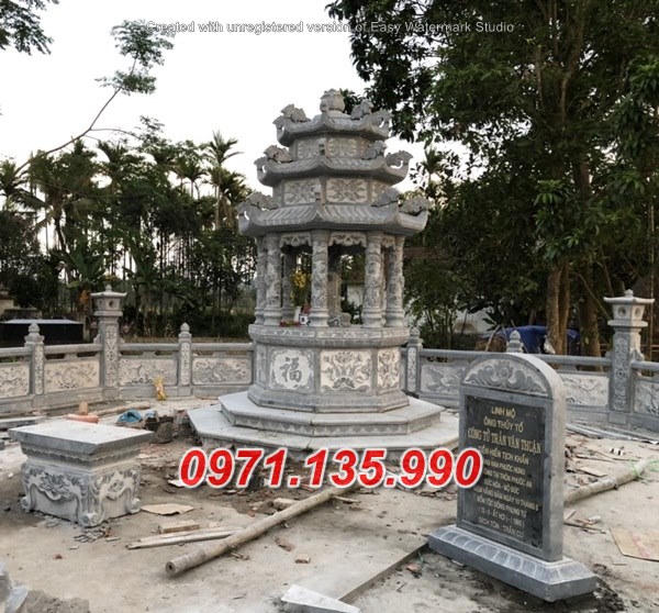 Mẫu bảo tháp đá phật giáo để tro cốt đẹp bán tại Huế Đà Nẵng