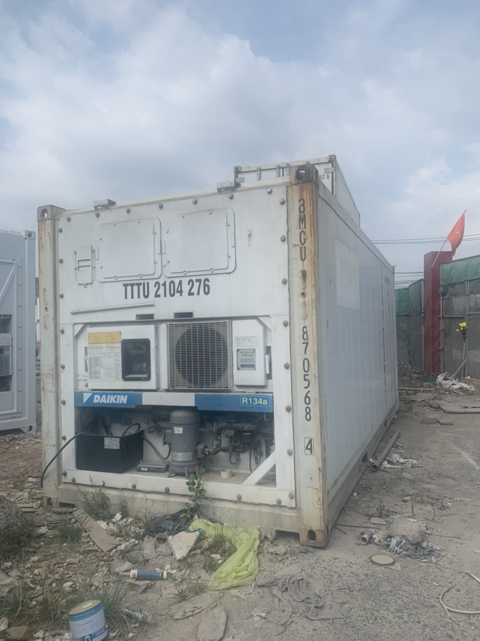 container lạnh chứ múi sầu riêng, thực phẩm đông lạnh,trái cây,rau