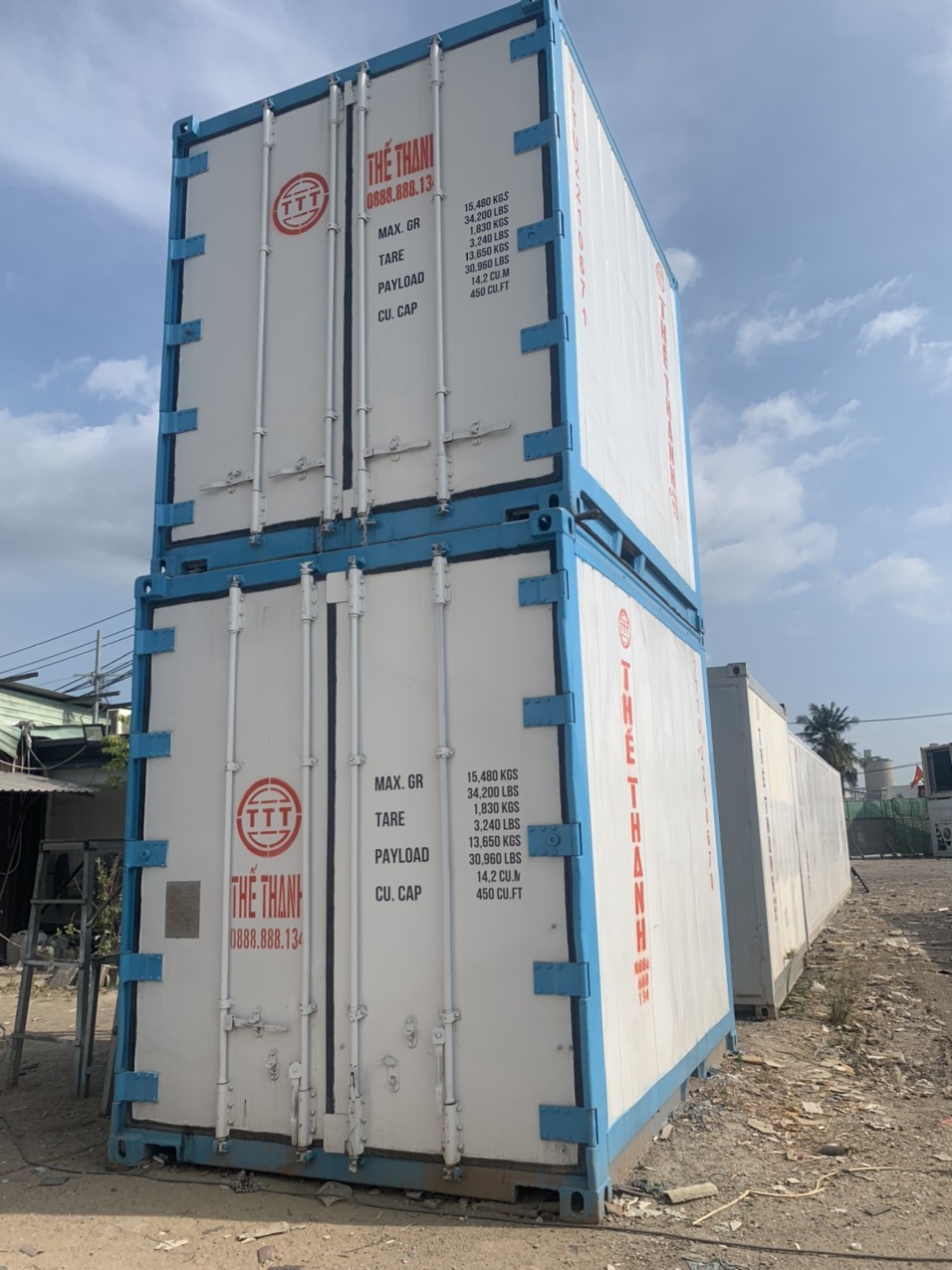 container lạnh chứ múi sầu riêng, thực phẩm đông lạnh,trái cây,rau