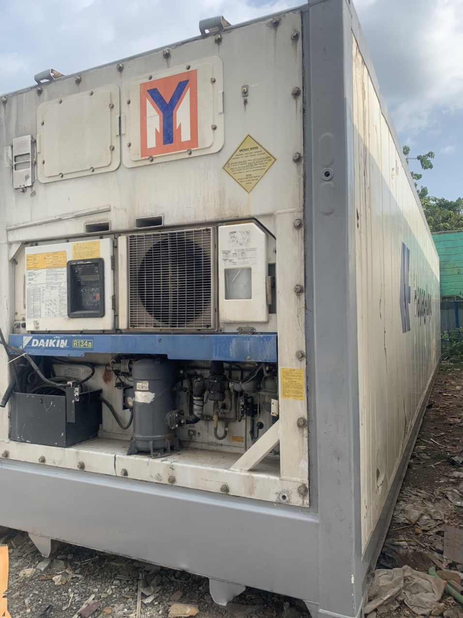 container lạnh chứ múi sầu riêng, thực phẩm đông lạnh,trái cây,rau