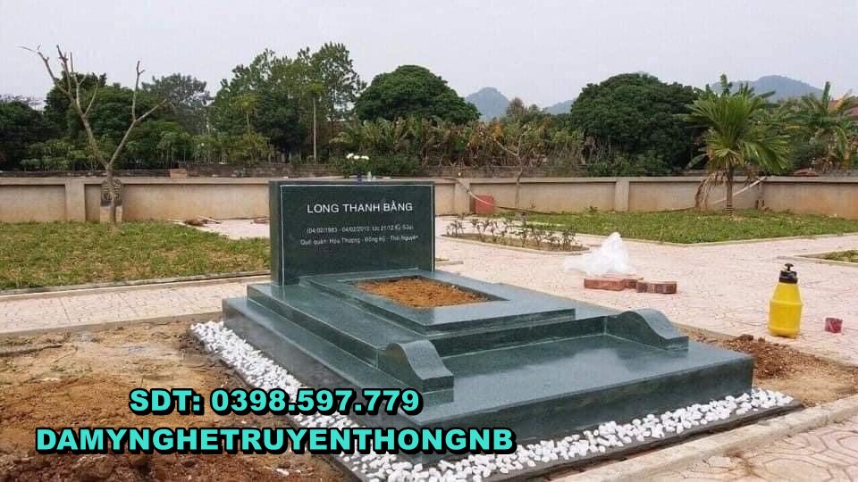 mộ đá granite nguyên khối đẹp nhất lắp đặt tại hà nội