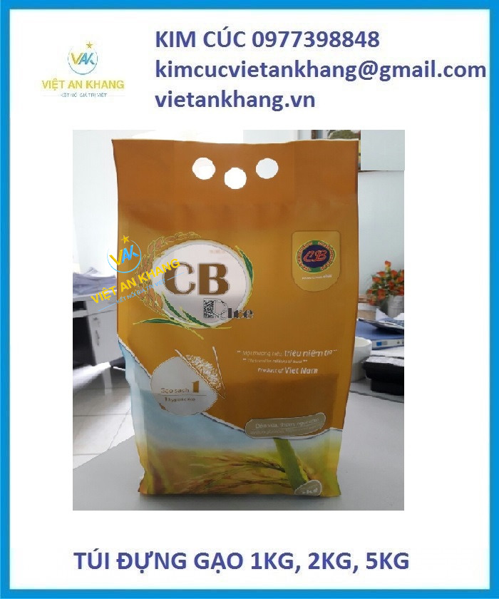 bao bì túi gạo, túi gạo 1kg, túi gạo 2kg, túi gạo giá rẻ