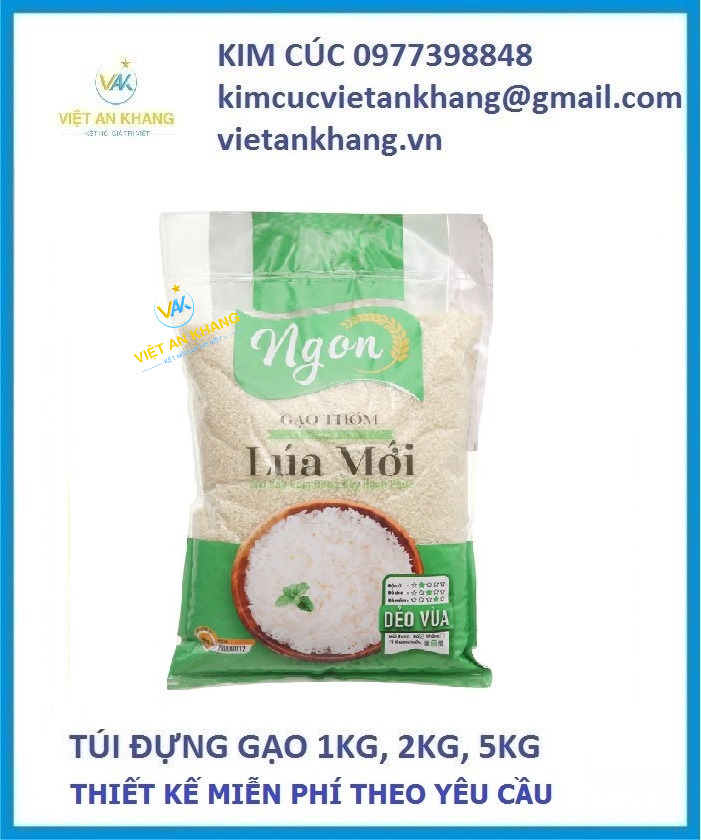 bao bì túi gạo, túi gạo 1kg, túi gạo 2kg, túi gạo giá rẻ