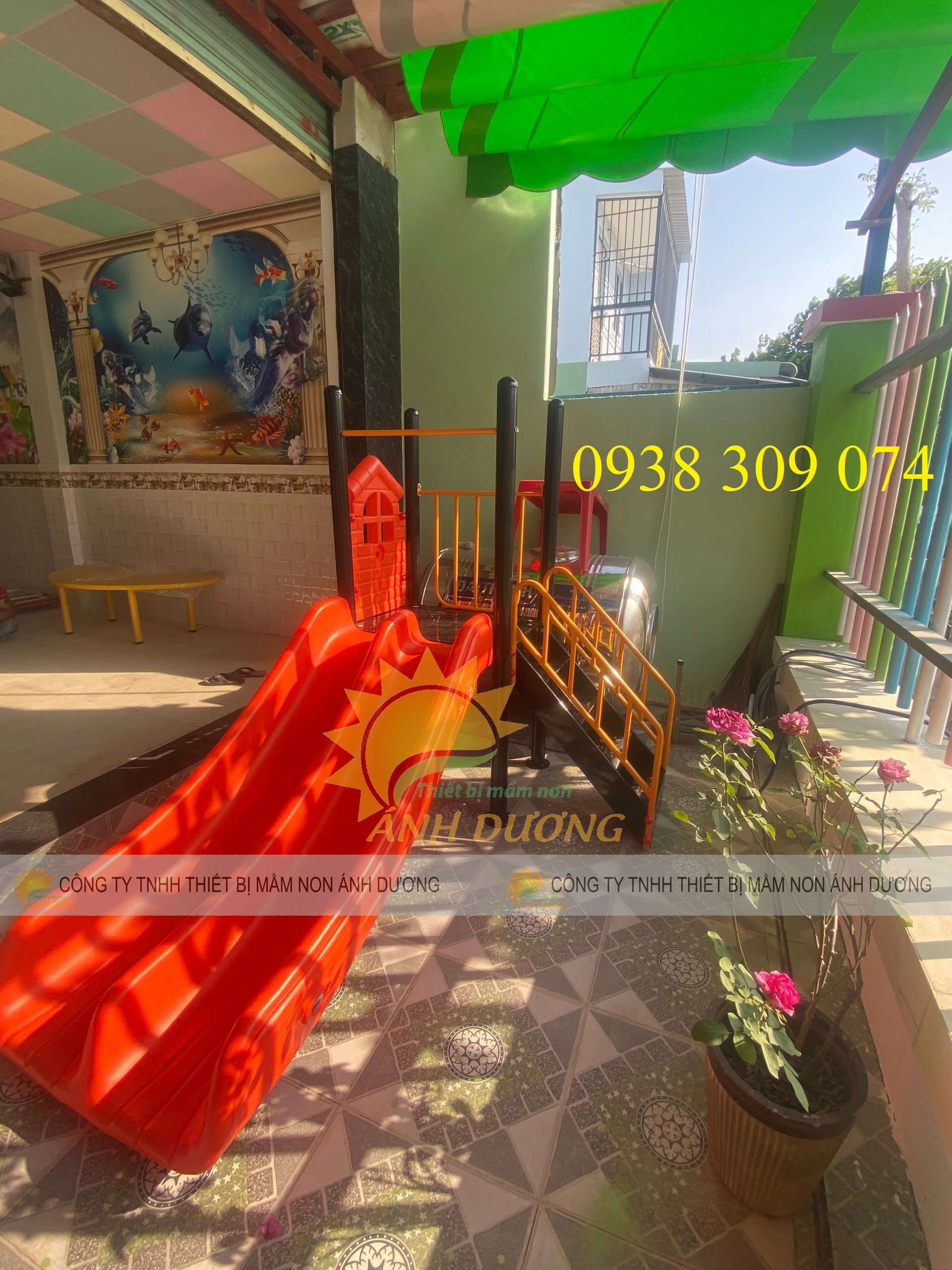 Bộ cầu trượt liên hoàn ngoài trời -cầu trượt trẻ em