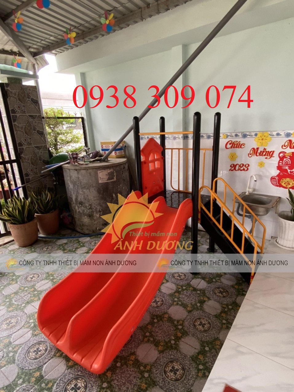 Bộ cầu trượt liên hoàn ngoài trời -cầu trượt trẻ em