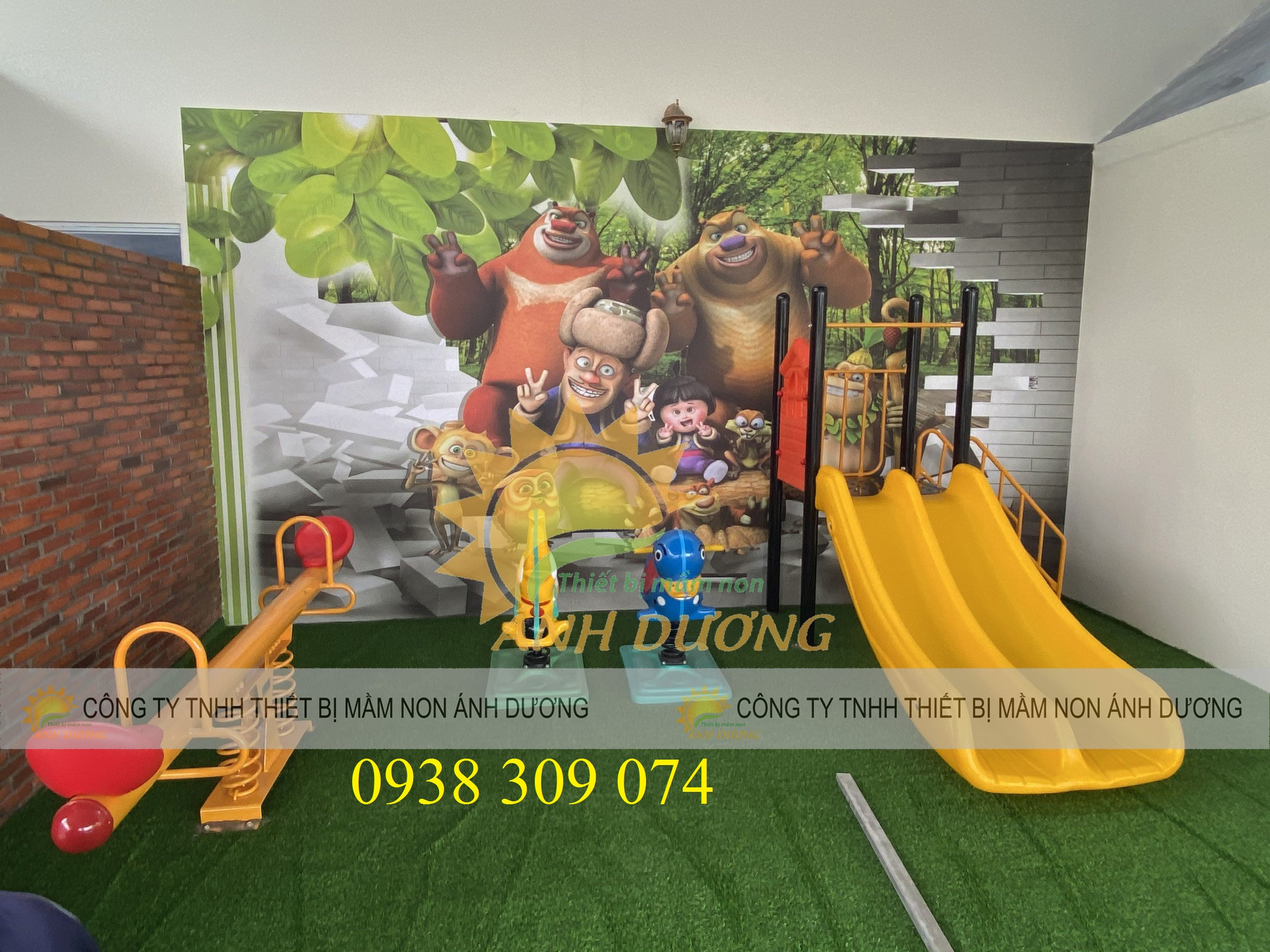 Bộ cầu trượt liên hoàn ngoài trời -cầu trượt trẻ em