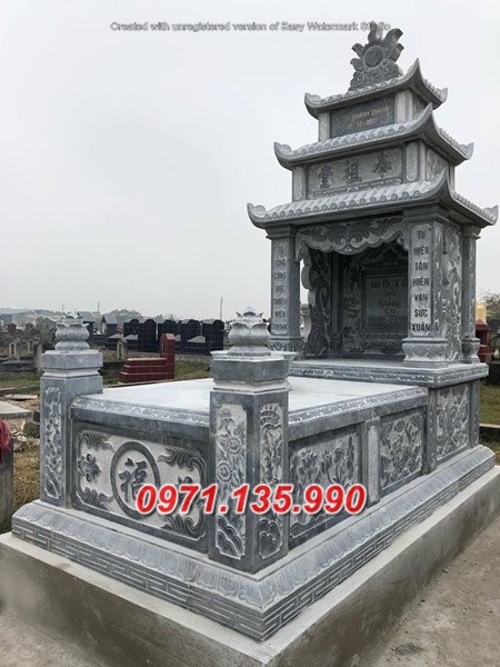 Mẫu lăng mộ có mái và không mái bằng đá đẹp bán tại vĩnh long trà vinh