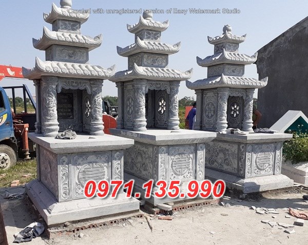 Mẫu lăng mộ đá có mái không mái đẹp bán tại cà mau bến tre