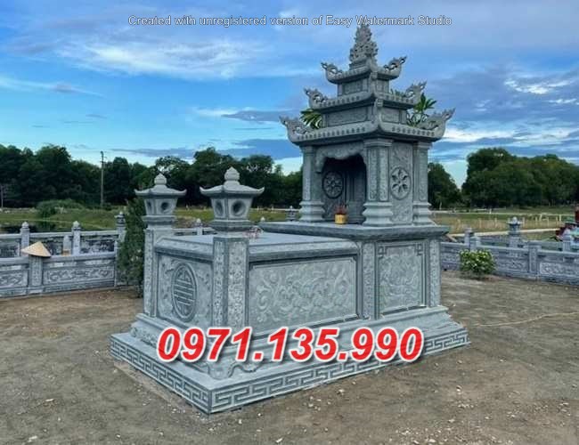 Mẫu lăng mộ đá có mái không mái đẹp bán tại Sài Gòn TP HCM