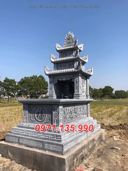 Mẫu lăng mộ đá có mái không mái đẹp bán tại Sài Gòn TP HCM