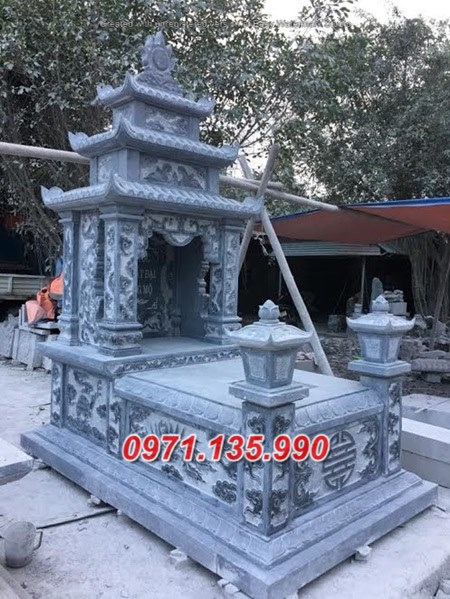 Mẫu lăng mộ đá có mái không mái đẹp bán tại kon tum bình định