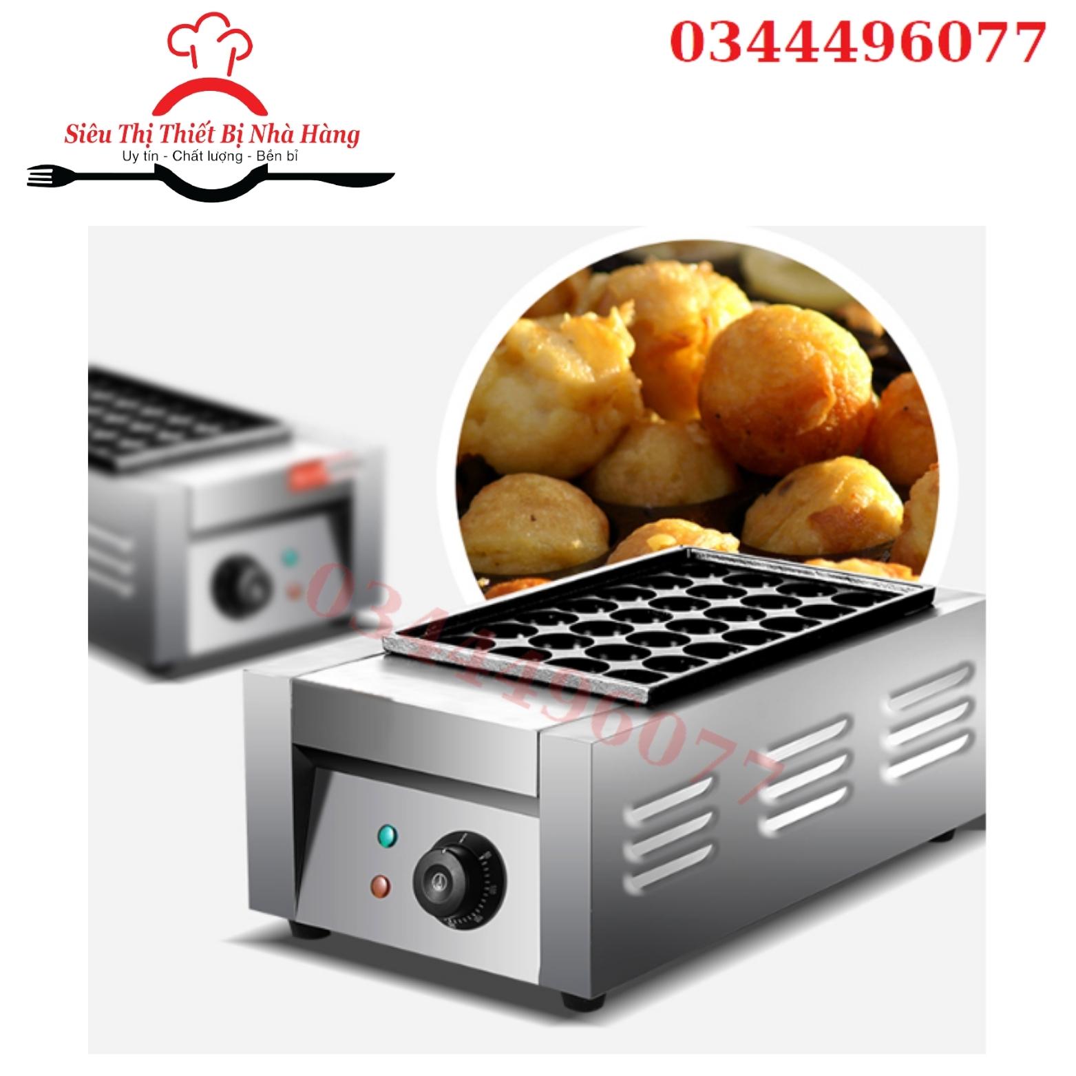 Máy làm bánh bạch tuộc Takoyaki chạy điện đơn 28 lỗ và đôi 56 lỗ