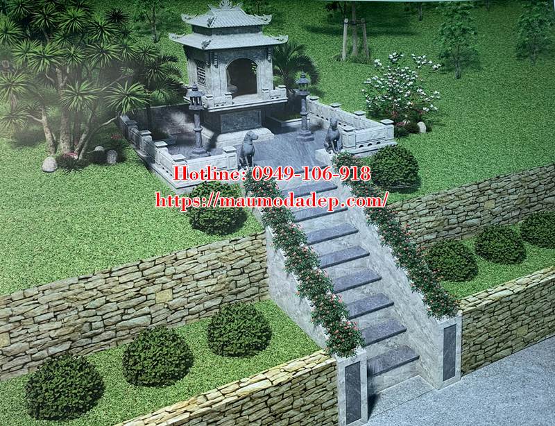 Xây miếu thờ Sơn Thần bằng đá tại Hoà Bình 2023