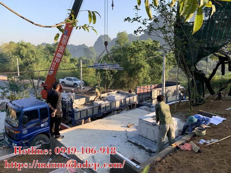 Xây miếu thờ Sơn Thần bằng đá tại Hoà Bình 2023