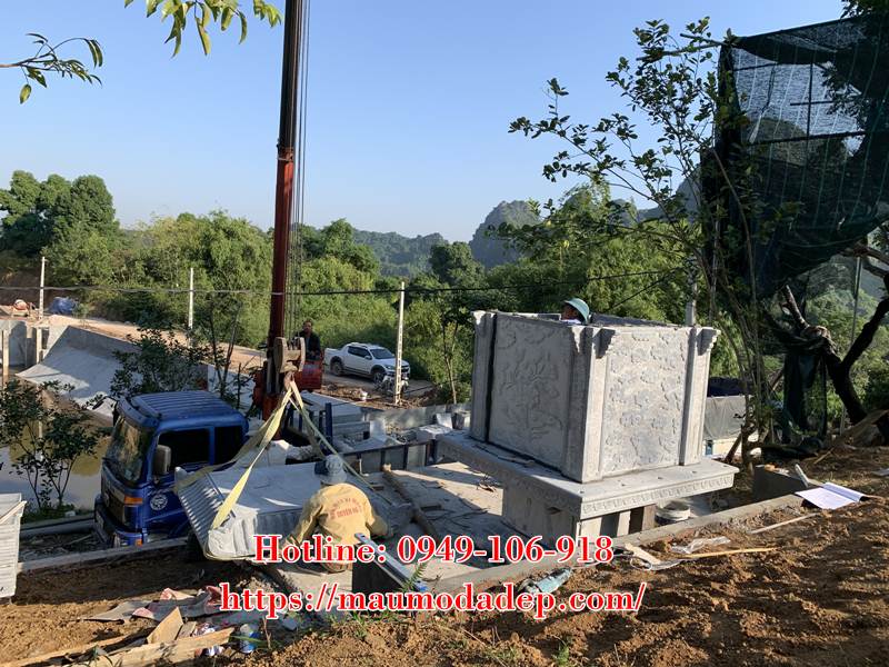 Xây miếu thờ Sơn Thần bằng đá tại Hoà Bình 2023