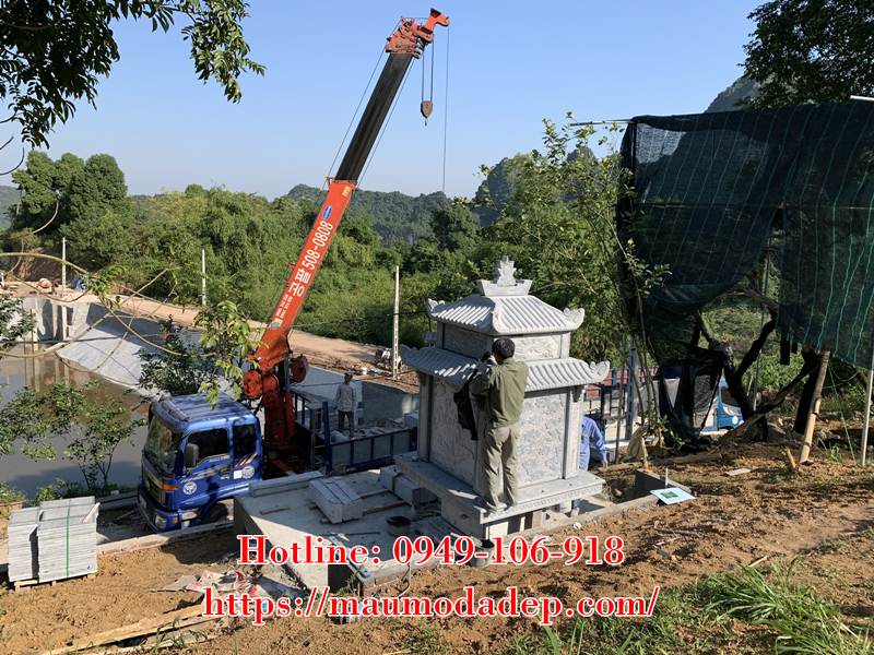 Xây miếu thờ Sơn Thần bằng đá tại Hoà Bình 2023