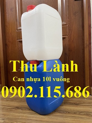 Can nhụa 10L đa năng, can đựng hóa chất loại dày