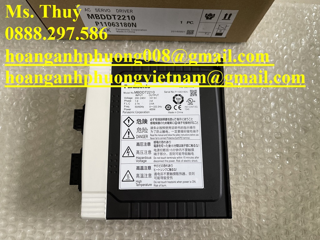 Bộ điều khiển Servo Panasonic MBDDT2210  Hàng mới 100%