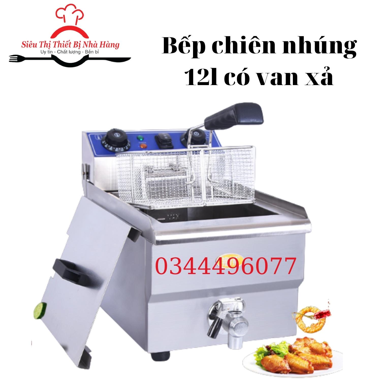 Bếp chiên nhúng 12l, bếp chiên chính hãng waillan siêu bền