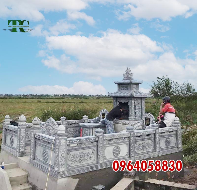 66 Khuôn viên lăng mộ đá đẹp lắp đặt ở Bình Dương
