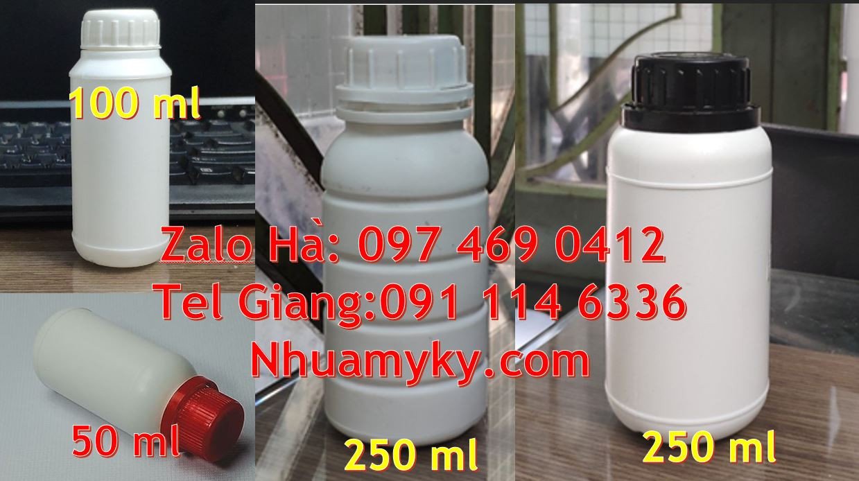 Chai nhựa 50ml.chai nhựa màu trắng 100ml,chai nhựa 150ml đựng dầu ăn