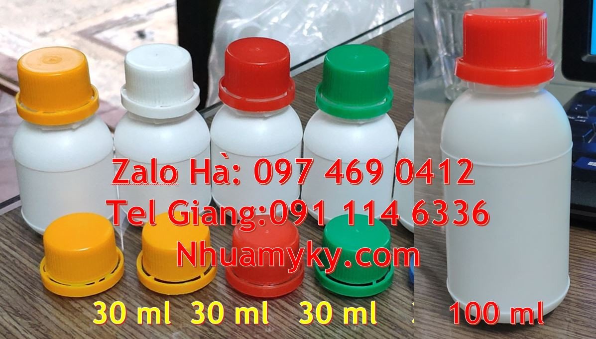 Chai nhựa 50ml.chai nhựa màu trắng 100ml,chai nhựa 150ml đựng dầu ăn