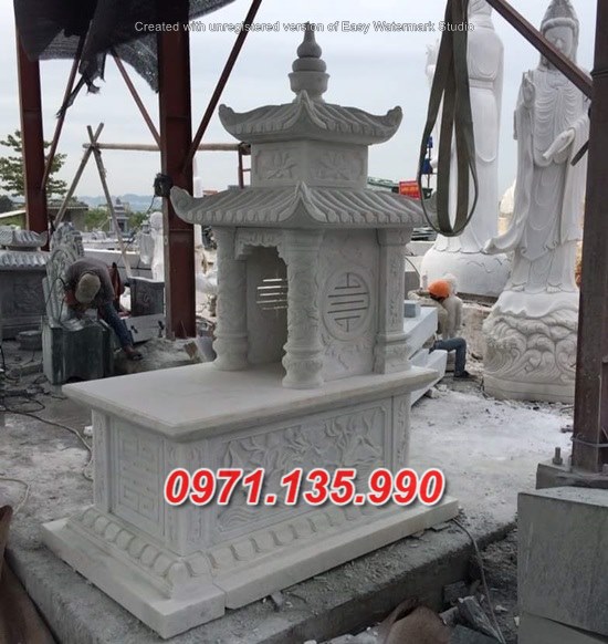 Mẫu mộ đá trắng đẹp bán tại TP HCM Sài Gòn - Mẫu  lăng mộ đá vàng đẹp