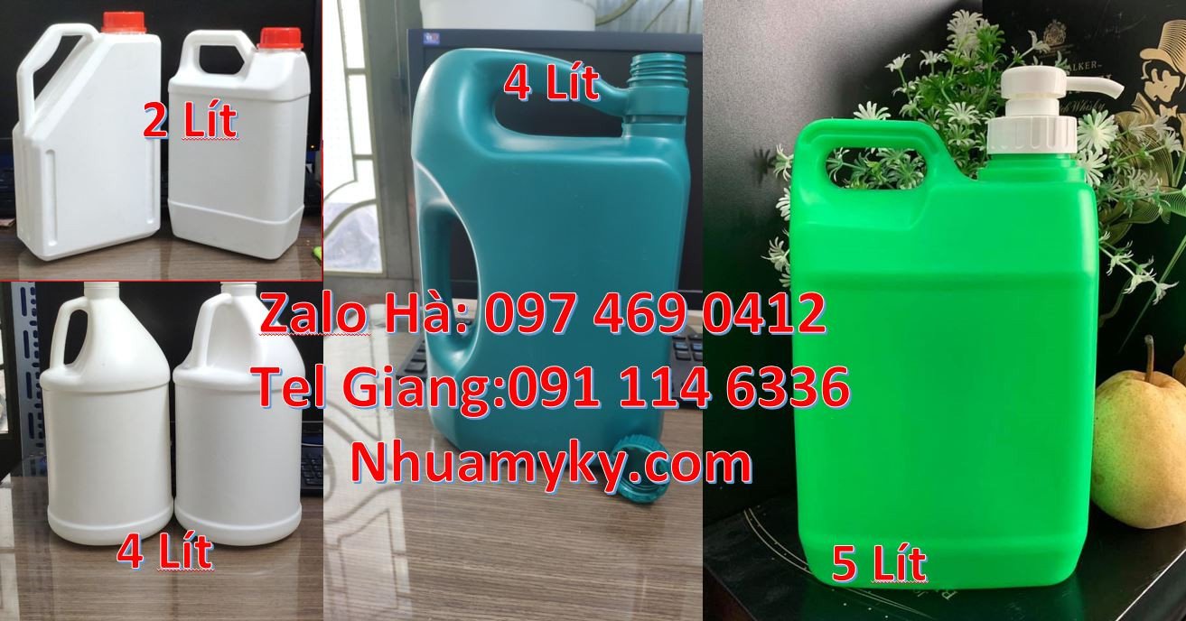 can nhựa 5l đựng dầu vưng,can nhựa 2l đựng rượu,can nhựa 4l đựng nươc