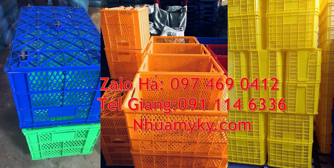 sóng nhựa duy tân,sóng nhựa hở 4 bánh xe,rổ nhựa xanh vàng đỏ giá rẻ