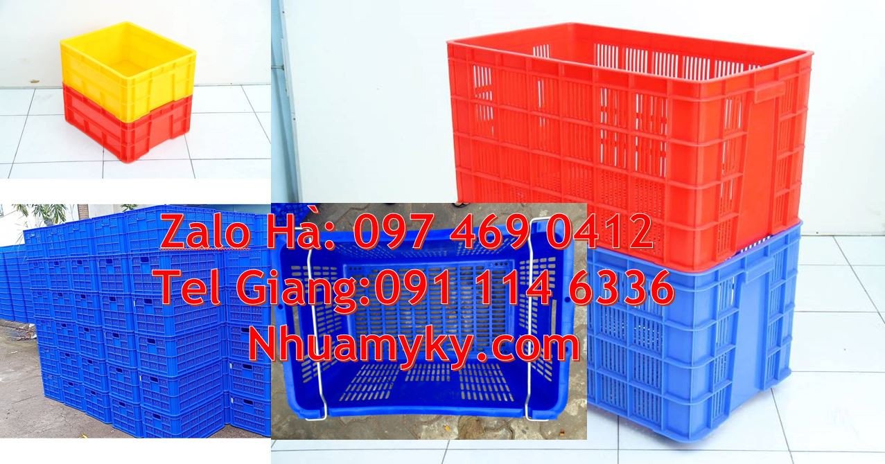 sóng nhựa duy tân,sóng nhựa hở 4 bánh xe,rổ nhựa xanh vàng đỏ giá rẻ