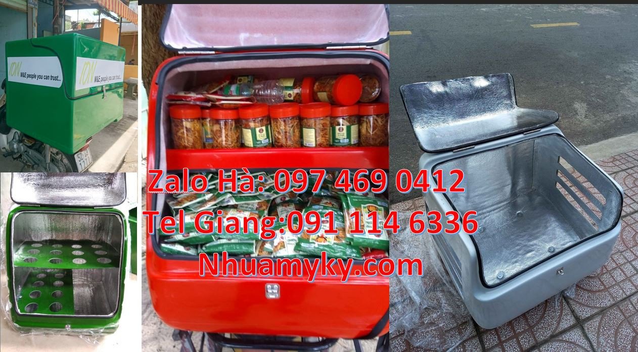 thùng giao hàng sau xe máy,thùng vận chuyển đồ ăn,thùng giao thư giá r