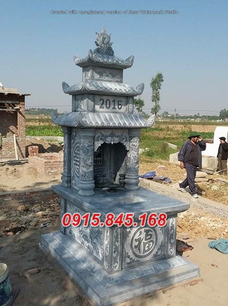 14+ mẫu mộ ba mái đá xanh nguyên khối đẹp bán vĩnh phúc