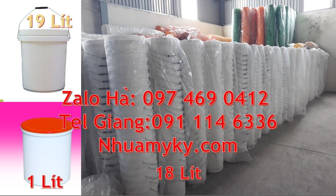thùng đựng sơn 18l màu trắng,thùng xô sơn 20l quai sắt,thùng sơn 22l r