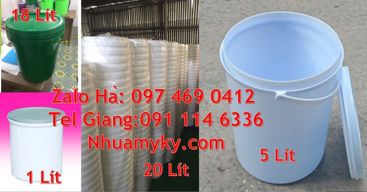 thùng đựng sơn 18l màu trắng,thùng xô sơn 20l quai sắt,thùng sơn 22l r