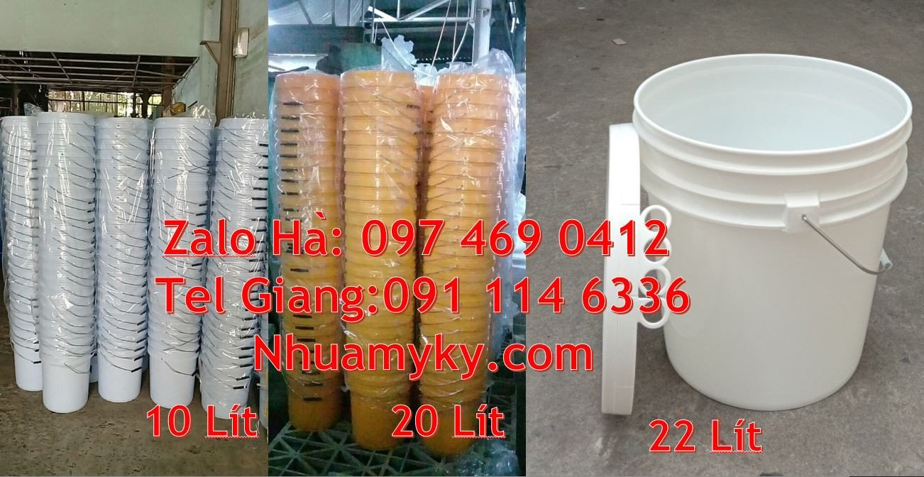 thùng đựng sơn 18l màu trắng,thùng xô sơn 20l quai sắt,thùng sơn 22l r