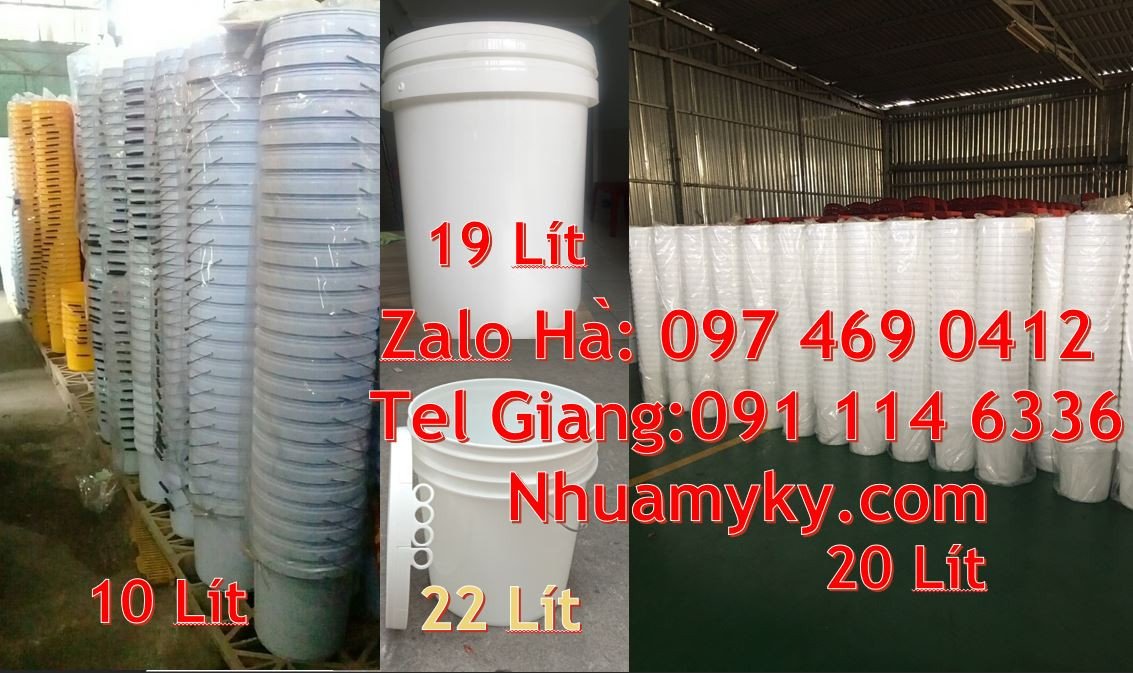 thùng đựng sơn 18l màu trắng,thùng xô sơn 20l quai sắt,thùng sơn 22l r